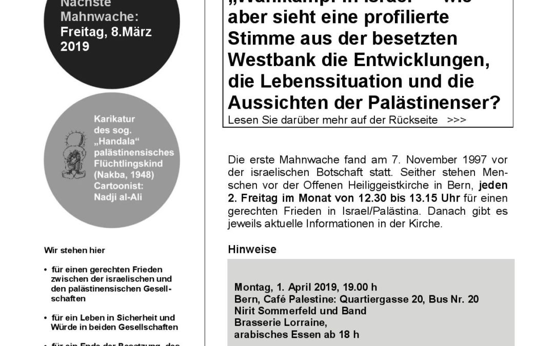 Flyer Mahnwache Februar 2019
