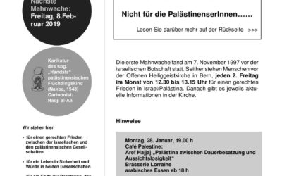 Flyer Mahnwache Januar 2019