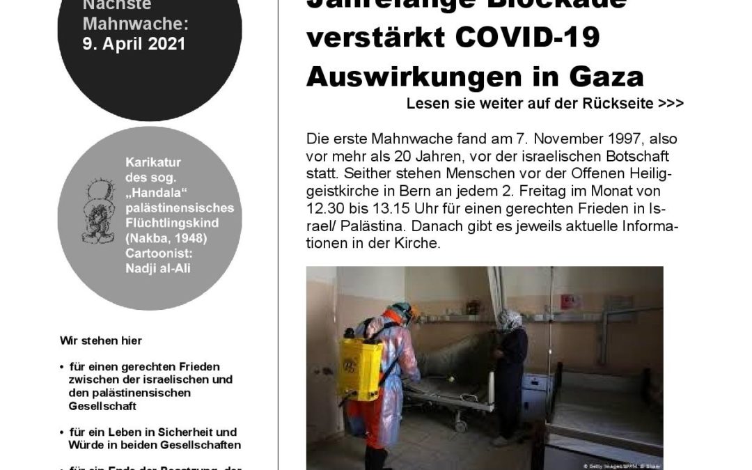 Flyer Mahnwache März 2021