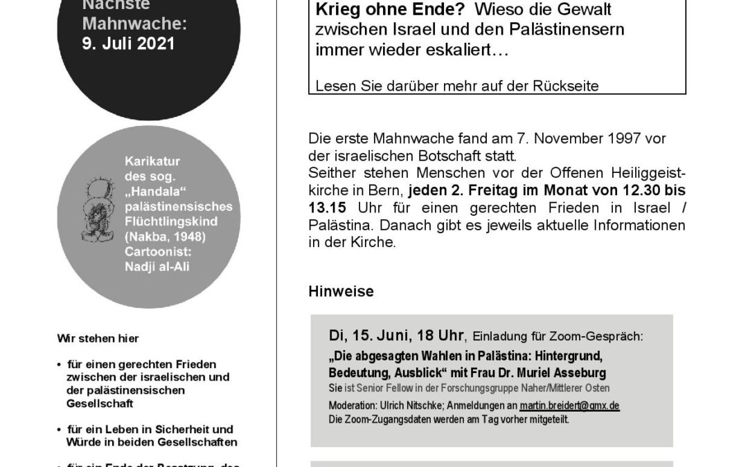 Flyer Mahnwache Juni 2021