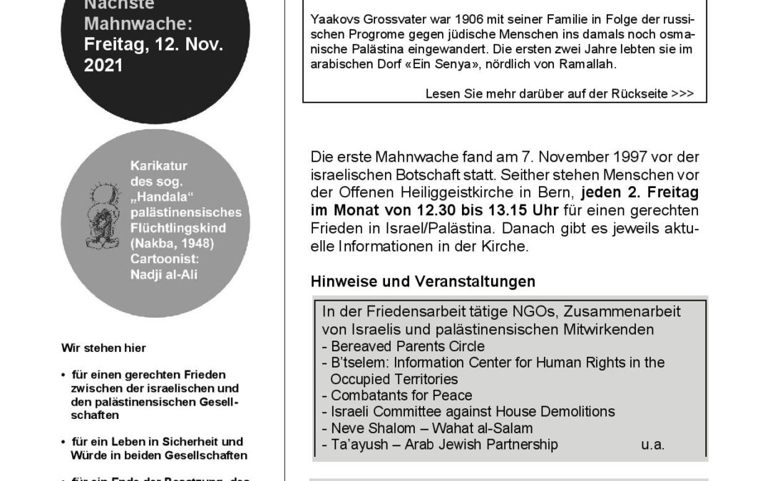 Flyer Mahnwache Oktober 2021