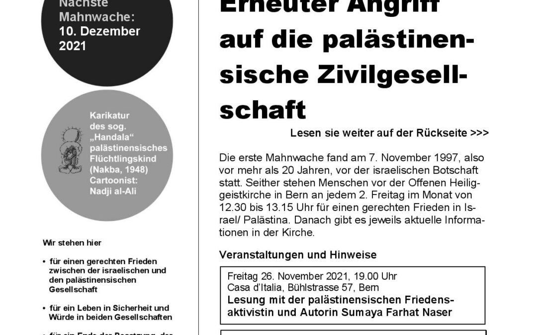 Flyer Mahnwache November 2021