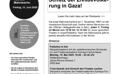 Flyer Mahnwache Mai 2025